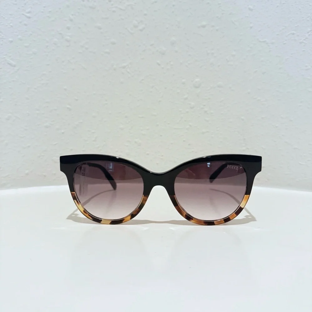 Pucci Emilio Pucci 54 mm Women’s Cat Eye Black Orange Smoke Sunglasses NWT